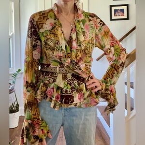 Alberto Makali Floral Blouse